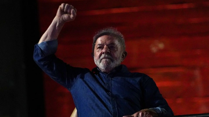 Brazil's former President and presidential candidate Luiz Inacio Lula da Silva reacts at an election night gathering on the day of the Brazilian presidential election run-off, in Sao Paulo, Brazil, October 30, 2022. REUTERS/Mariana Grei