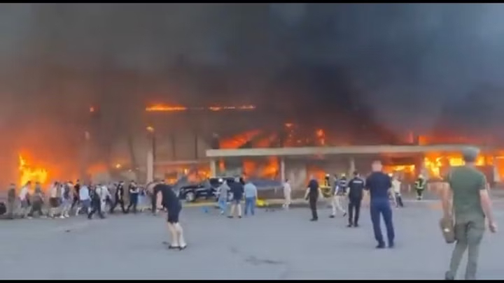 Russian missile strike on crowded mall in central Ukrainian city killed at least 16 people
