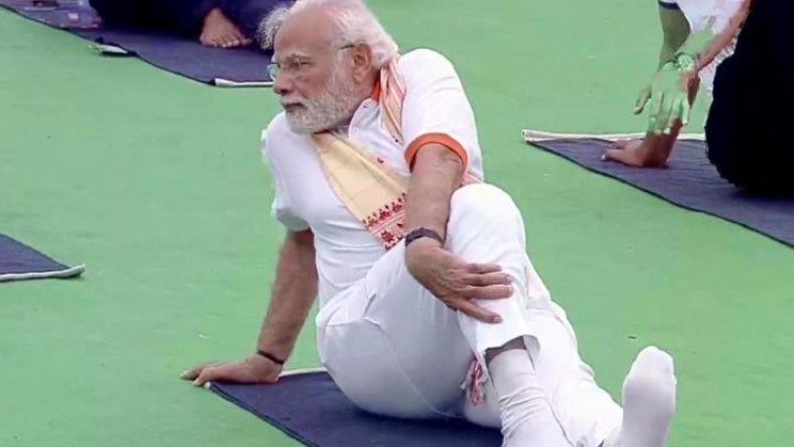 Indian PM Modi leads the country's celebration of the International Day of Yoga 