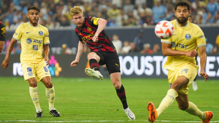 Kevin De Bruyne's double strike enough to help Manchester City see off Club America 2-1 in Houston 