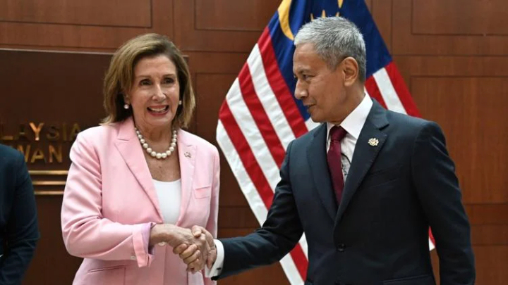 US House Speaker Nancy arrives in Kuala Lumpur 