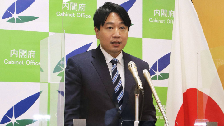 Japan's male minister tried ‘pregnancy belly’ to address falling birthrate issue