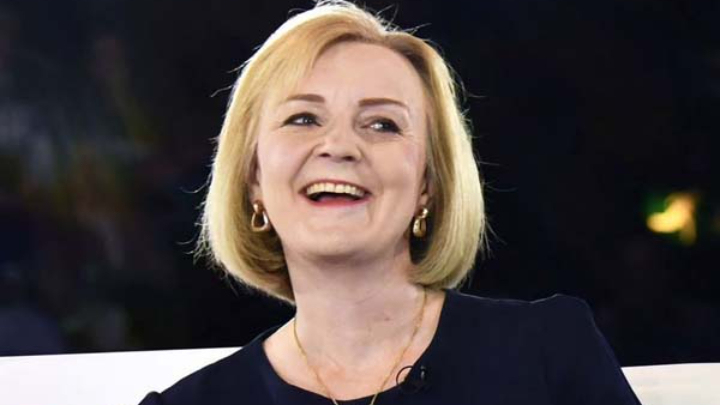 British Foreign Secretary Liz Truss is pictured at the final hustings of the ruling Conservative Party leadership race before voting closed on September 2. Photo: Kyodo