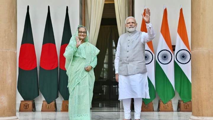 Prime Minister Sheikh Hasina said she and her host Indian premier Narendra Modi at Hyderabad House in upscale New Delhi on Tuesday, September 6, 2022 UNB