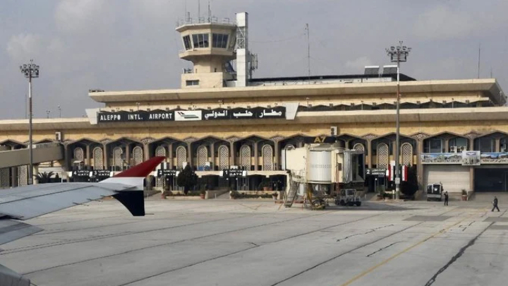An Israeli air attack on Syria’s Aleppo airport on Tuesday has damaged the runway and taken the airport out of service, the Syrian defense ministry said. (File/AFP)