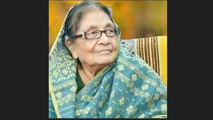 Syeda Sajeda Chowdhury no more