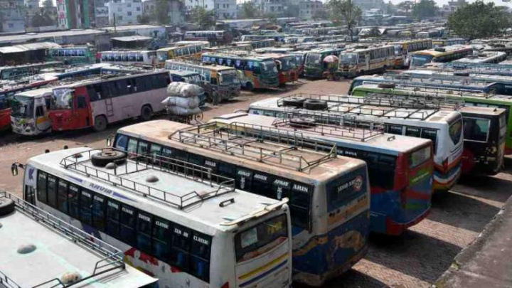 Commuters suffer as transport workers go on indefinite strike in Sylhet