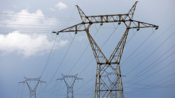 Pylons of high-tension electricity power lines are pictured near Villers-la-Montagne in France, September, 3, 2022. REUTERS/Gonzalo Fuentes/File Photo