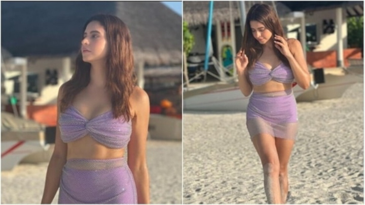 Aamna Sharif makes Maldives swoon in a lavender co-ord set