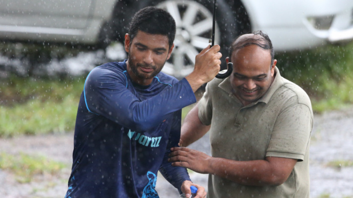 The second day of the match-scenario three-day training camp for the ICC T20 World Cup next month and the preceding tri-nation series in New Zealand under the supervision of new technical consultant Sridharan Sriram at the Sher-e-Bangla National Stadium in Mirpur was marred by rain on Tuesday (13-09-2022). Here are some moments of the day in pictures. Photo: Firoz Ahmed/ BCB
