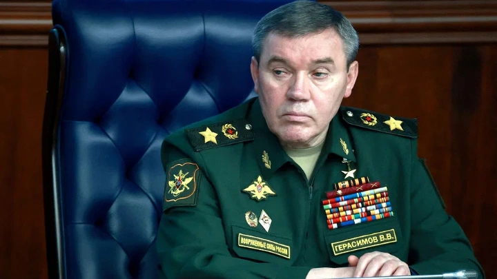 Chief of the General Staff of Russian Armed Forces Valery Gerasimov attends an annual meeting of the Defence Ministry Board in Moscow, Russia, on 21 December, 2022. Reuters