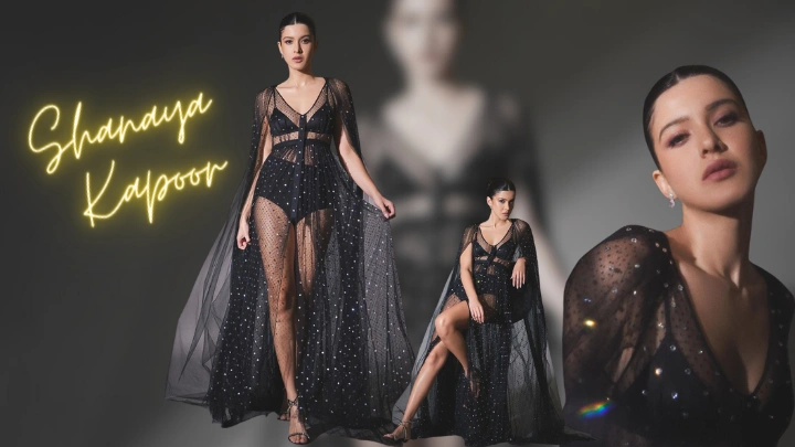 Shanaya Kapoor's Sheer Black Dress Makes The After Party The Main Focus