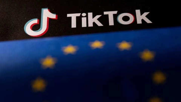 EU flag and TikTok logo are seen in this illustration taken, June 2, 2023. REUTERS/Dado Ruvic/Illustration//File Photo