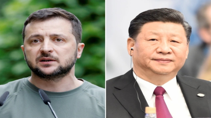 Ukraine President Volodymyr Zelenskyy and China President Xi Jinping. Photo: Collected