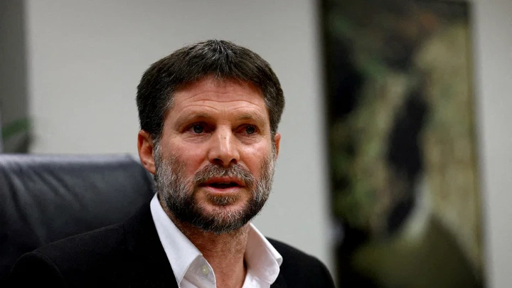Israeli Finance Minister Bezalel Smotrich speaks at a news conference in Jerusalem, Israel, January 8, 2023. Reuters