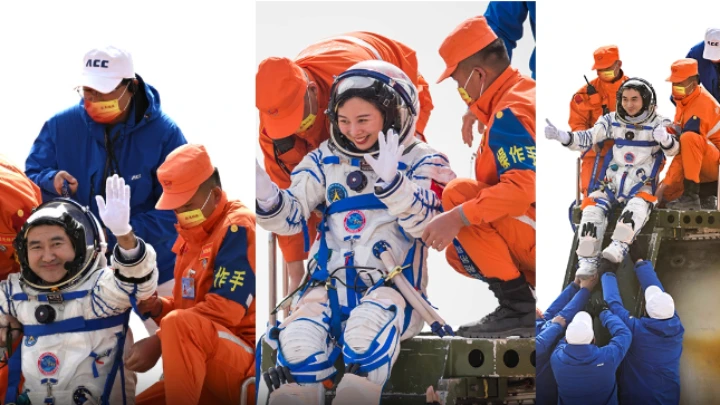Three Chinese astronauts successfully return to Earth