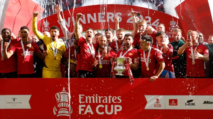 Manchester United celebrates winning the FA Cup. Andrew Couldridge/Action Images/Reuters